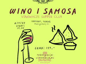 Wino i Samosa w Indeat, Toruń. 03.10.2025